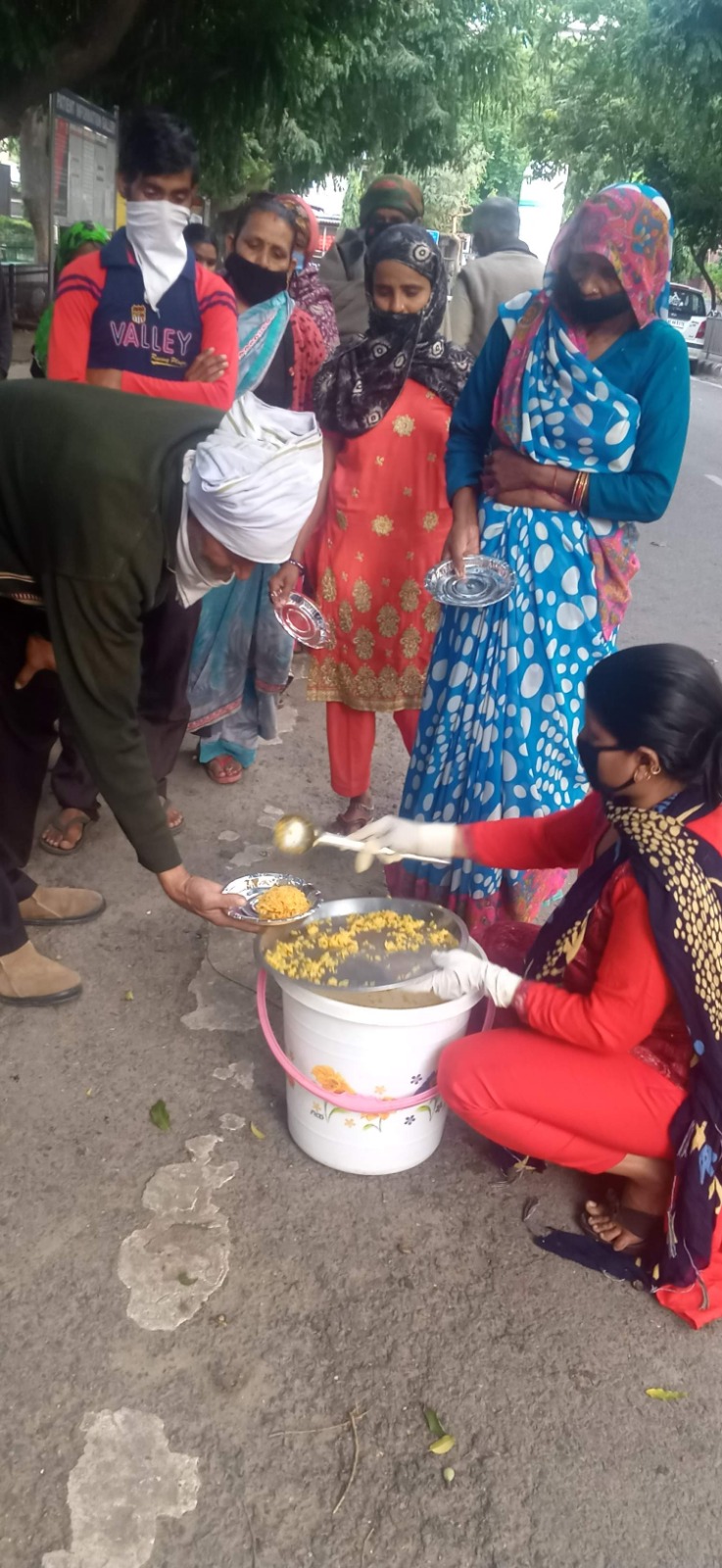 Volunteers supporting community